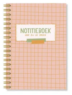 Notitieboek voor bij de preek roze - Terdege